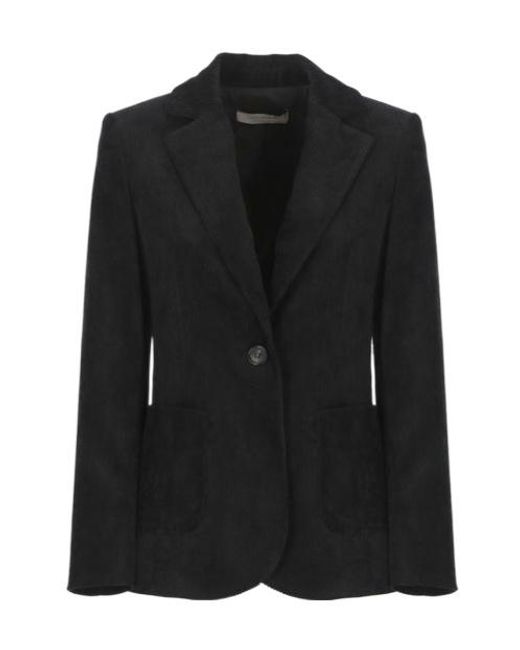 D.exterior Black Corduroy Blazer Jacket