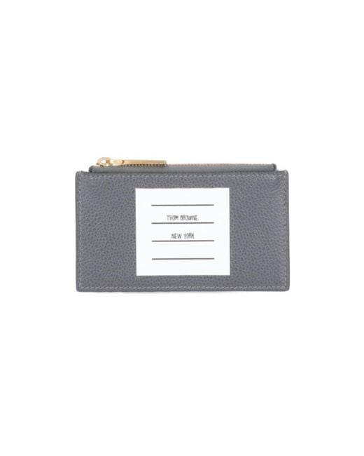 Thom Browne Blue Logo Stripe Card Bag for men