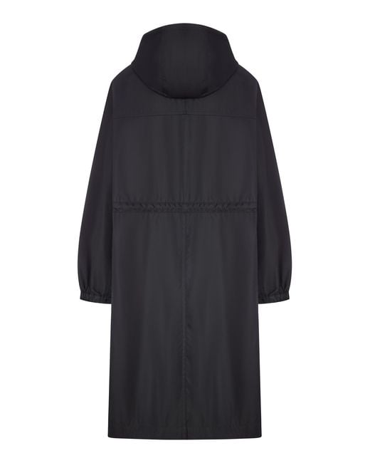 Prada Blue Re-Nylon Zip-Up Hooded Raincoat