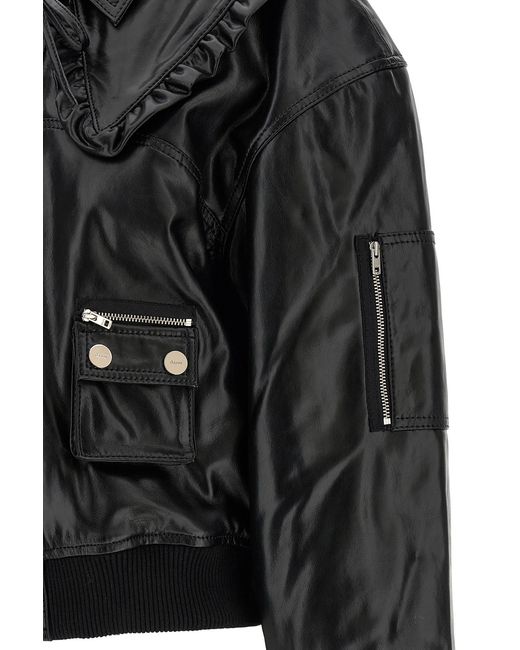 Ganni Black '7093 Future' Bomber Jacket