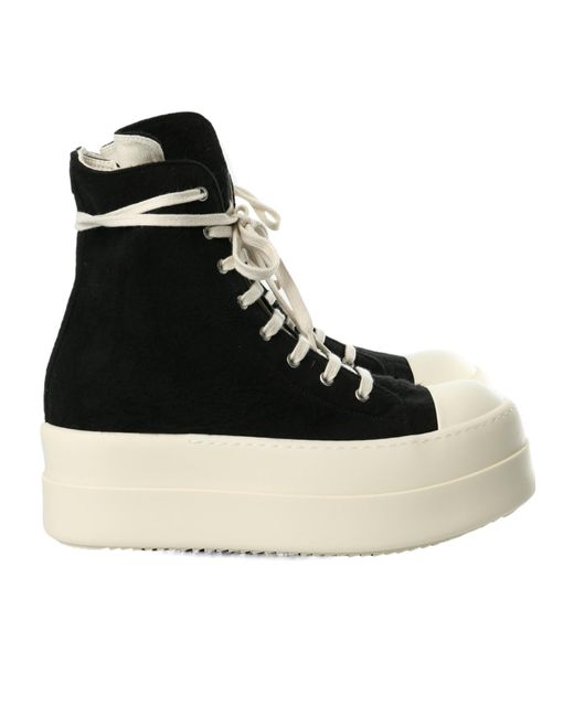 Rick Owens Black Lace-Up Platform Sneakers for men