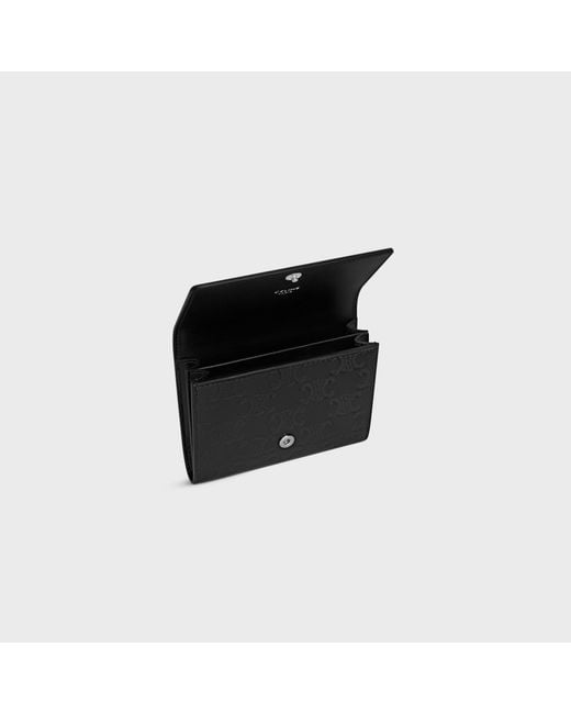 Céline Black Flip-Top Card Holder for men