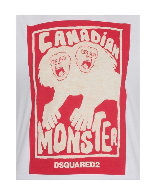 DSquared² White Logo Details T-Shirt