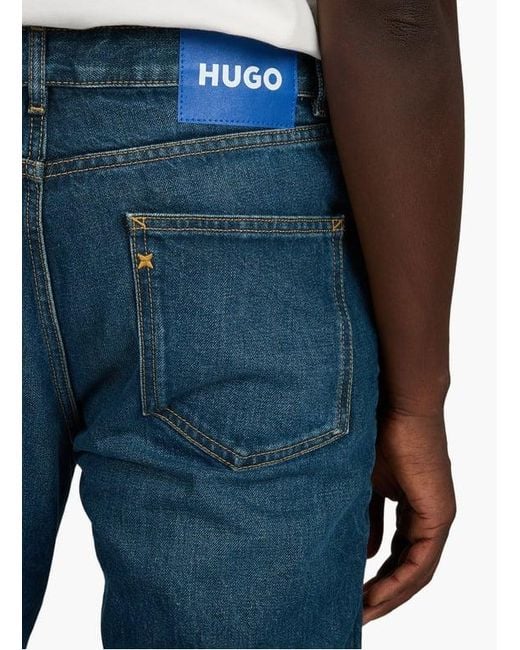 Boss Blue Belt Loop Jeans for men