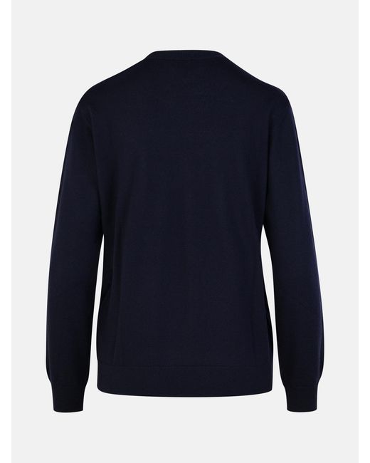 A.P.C. Blue Logo Embroidered Knitted Jumper