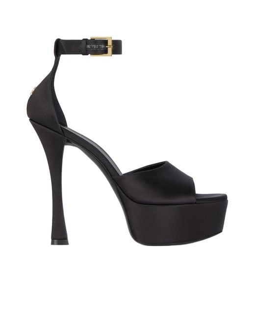 Givenchy Black 4G Liquid Platform Sandals