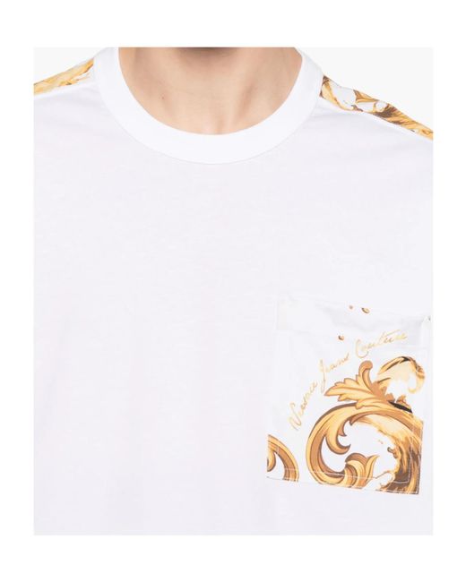 Versace Jeans White Chest-Pocket T-Shirt for men