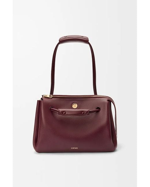 Loewe Purple Lettering Shoulder Bag