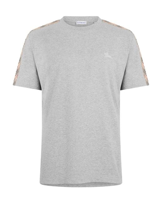 Burberry Gray Solid Color T-Shirt for men