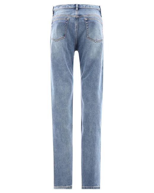A.P.C. Blue Mid-Waist Washed Effect Jeans for men