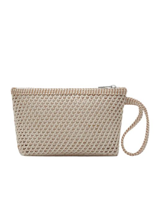 Burberry Natural Ekd Jacquard Zipped Pouch