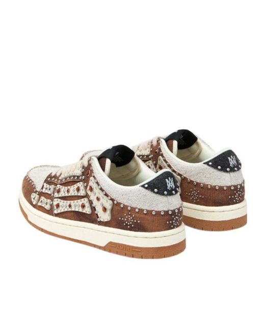 Amiri Multicolor Skel Top Low Embellished Sneakers for men