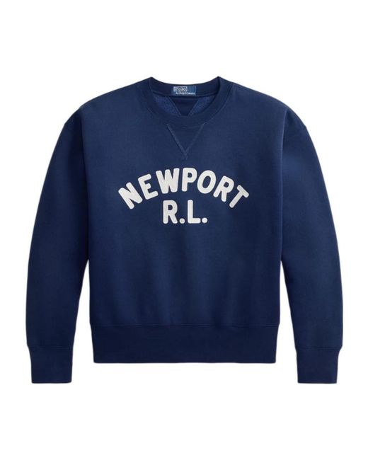 Polo Ralph Lauren Blue Logo-Print Sweatshirt for men