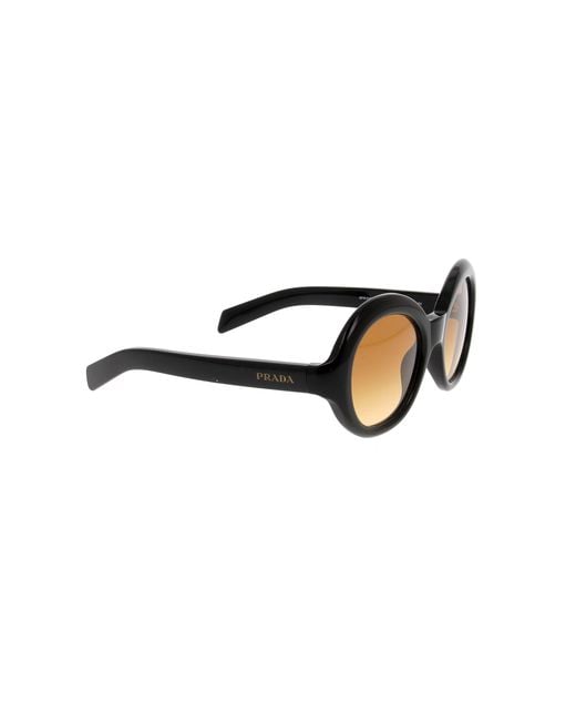 Prada Metallic Eyewear Round Frame Sunglasses