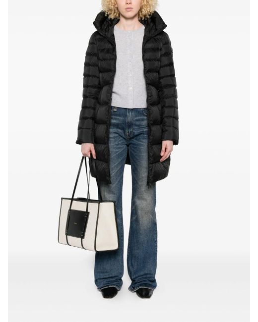 Peuterey Black Hooded Quilted Down Jacket