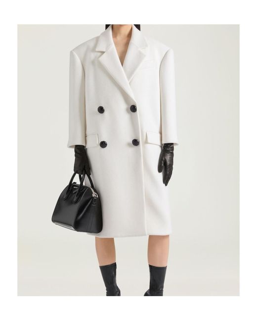 Givenchy White Double Breasted Coat