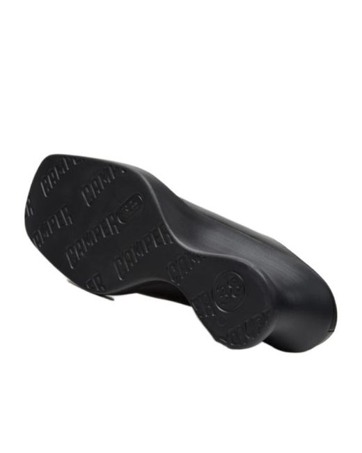 Camper Black Semi-Enclosed Wedge Shoes