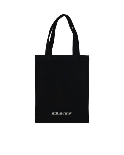 Rick Owens Black Drkshdw Logo Detailed Top Handle Bag for men