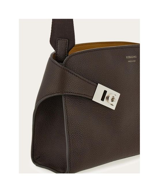 Ferragamo Black Hug Messenger Bag for men