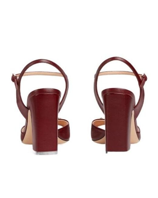 Gucci Red Horsebit Sandal, Size 34 It