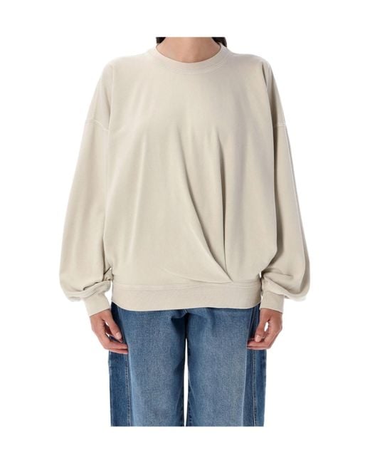 Isabel Marant Natural Twist-Detail Crew-Neck Sweatshirt