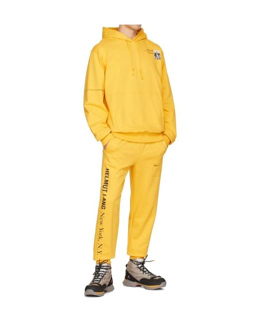 Helmut Lang Yellow New York Postcard Track Trousers for men