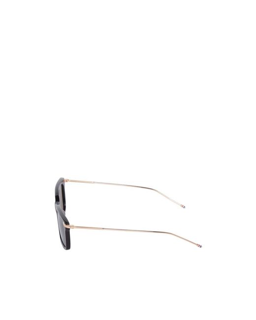 Thom Browne White Eyewear Square Frame Sunglasses for men