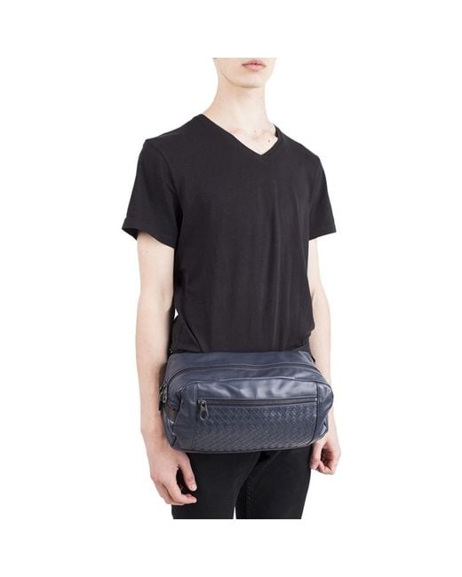 Bottega Veneta Blue Logo Large Waist Pack for men