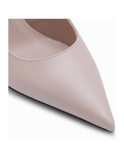 Jimmy Choo White Love 85 Pointed Toe Slingback Pumps