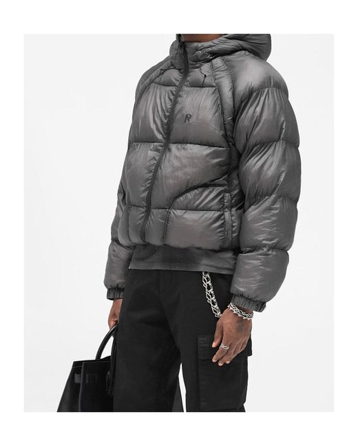 Represent Gray Hooded Down Jacket for men