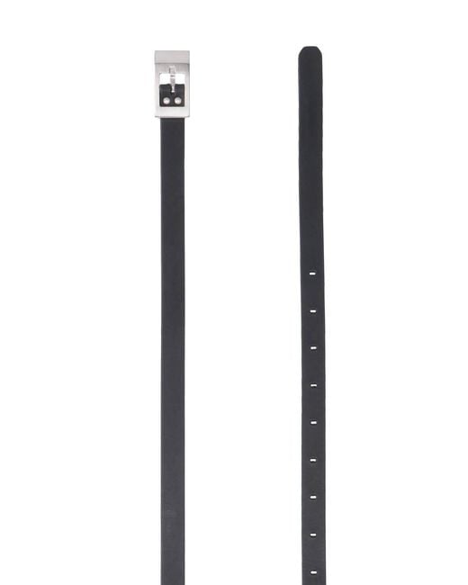 Rick Owens White Mini Stooges Buckle Belt