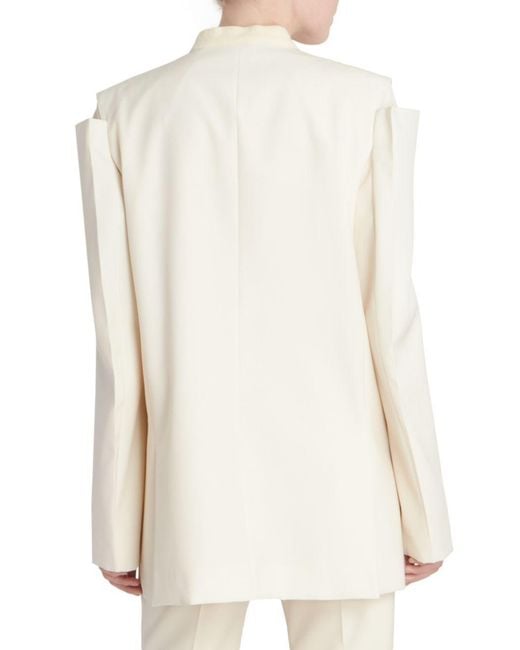 Givenchy White Cut-Out Single-Breasted Blazer