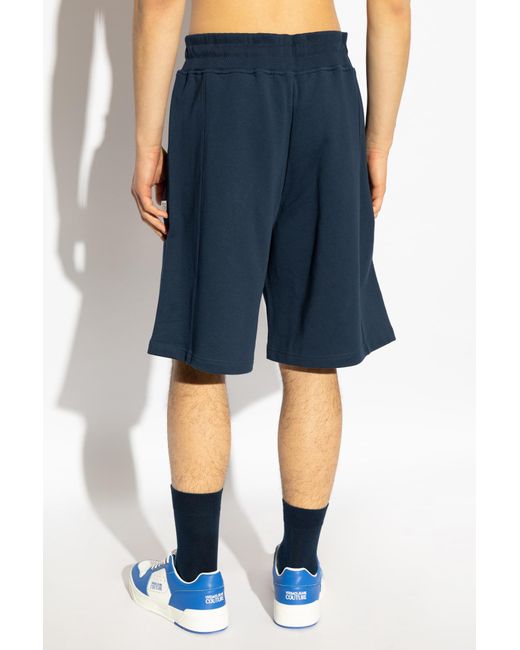 Versace Blue Jeans Couture Logo Drawstring Shorts for men