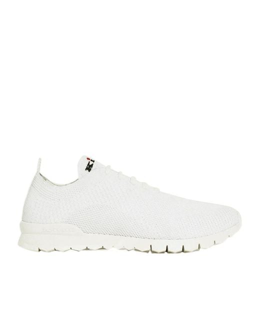 Kiton White Mesh Fit Sneakers