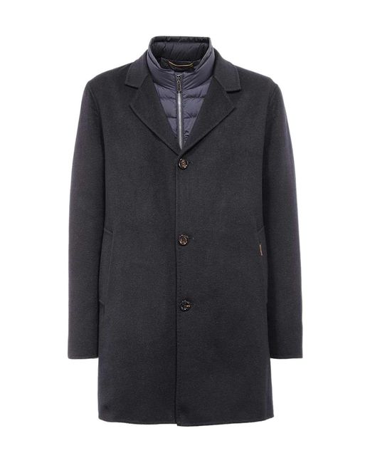 Moorer Blue Long-Sleeved Coat for men