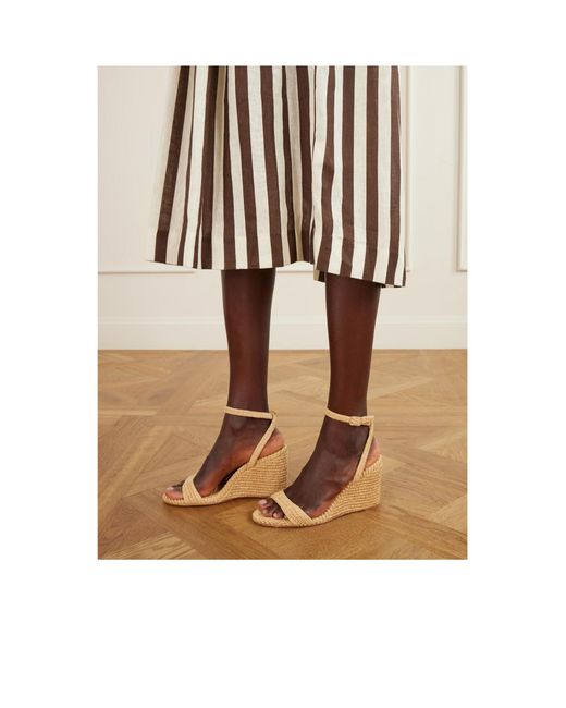 Loeffler Randall Natural Raffia Wedge Sandals