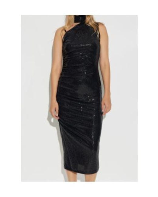 Versace Jeans Black Couture Sequin Embellished Midi Dress