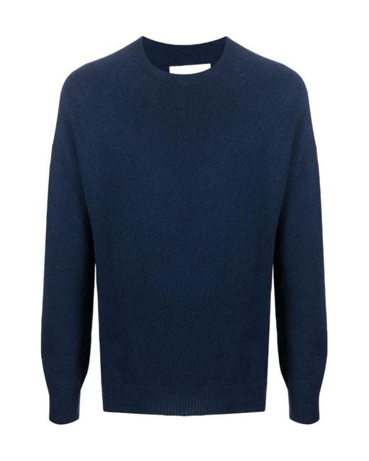 Jil Sander Blue Fine-Knit Virgin-Wool Jumper for men