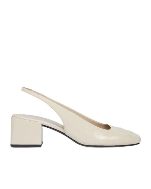 Courreges White Slingback Heeled Pumps