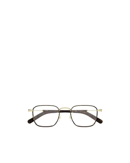 Montblanc White Eyewear Square Frame Glasses for men