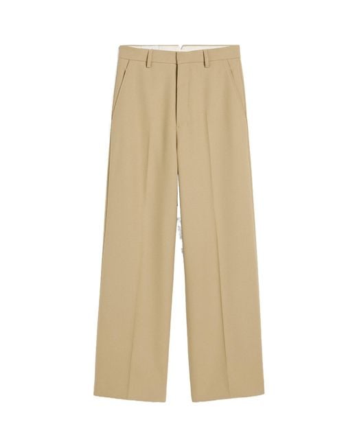 AMI Natural Belt-Loop Casual Pants