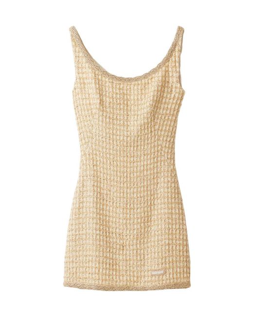 Miu Miu Natural Check Mini-Dress