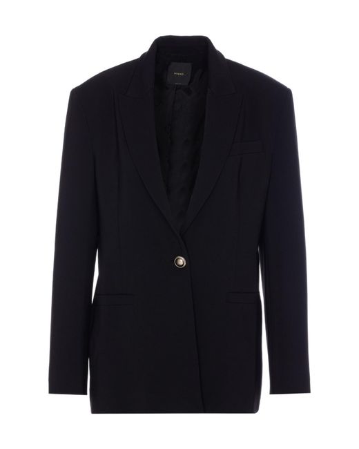 Pinko Blue Faraona Single-Buttoned Jacket