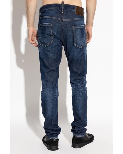 DSquared² Blue Belt Loop Jeans for men