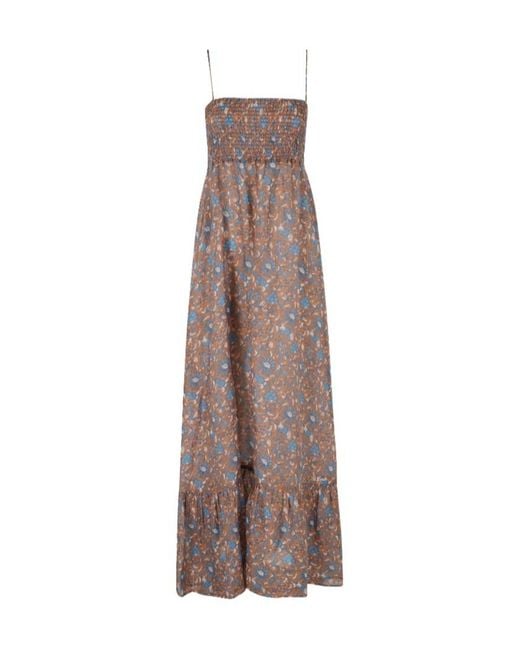 Mc2 Saint Barth Brown Sleeveless Dress