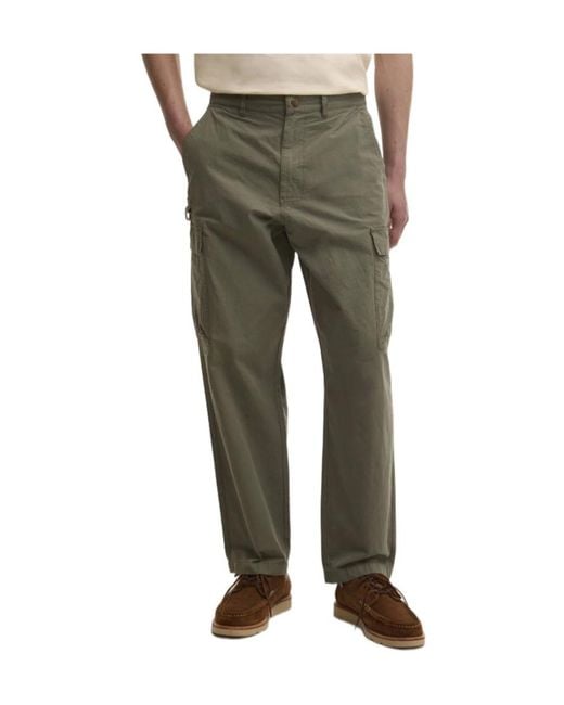 Barbour Green Spey Poplin Relaxed Trousers for men