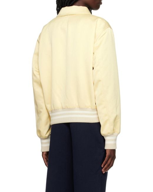 AMI Natural Logo Patch Varsity Jacket for men