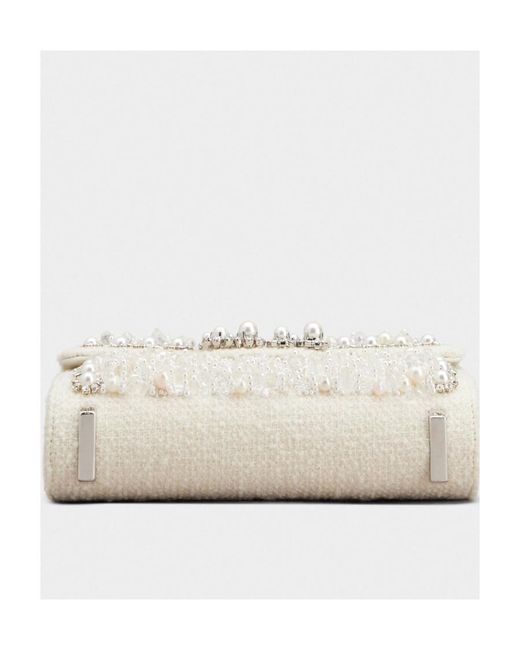 Roger Vivier Natural Flower Strass Pearl Mini Buckle Jewel Clutch Bag