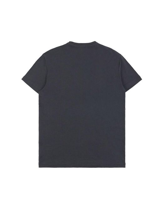 EA7 Green Logo Printed Round Collar T-Shirt for men