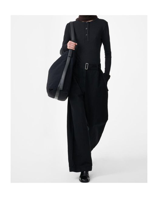 Studio Nicholson Black Roane Butoned Top